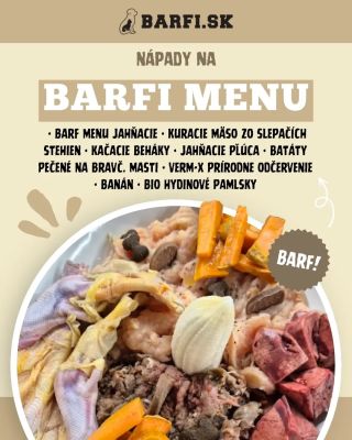 Nápady na BARF menu pre tvojich štvornohých parťákov! 🦴🐾 Priprav pre svojich psov výnimočné jedlo plné výživných...